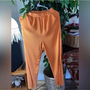 Stylish Orange Pleated Joggers